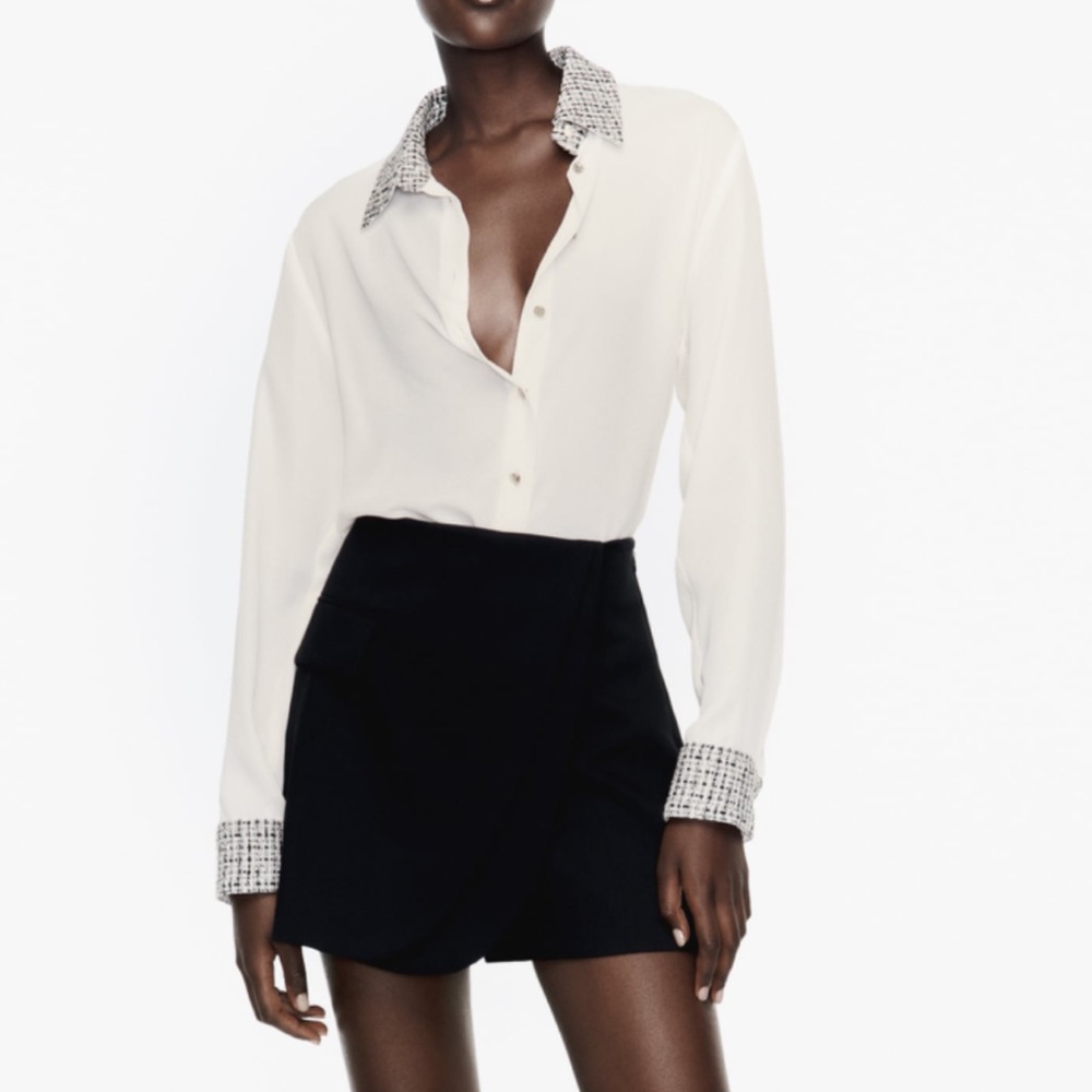 Zara button down top 🖤